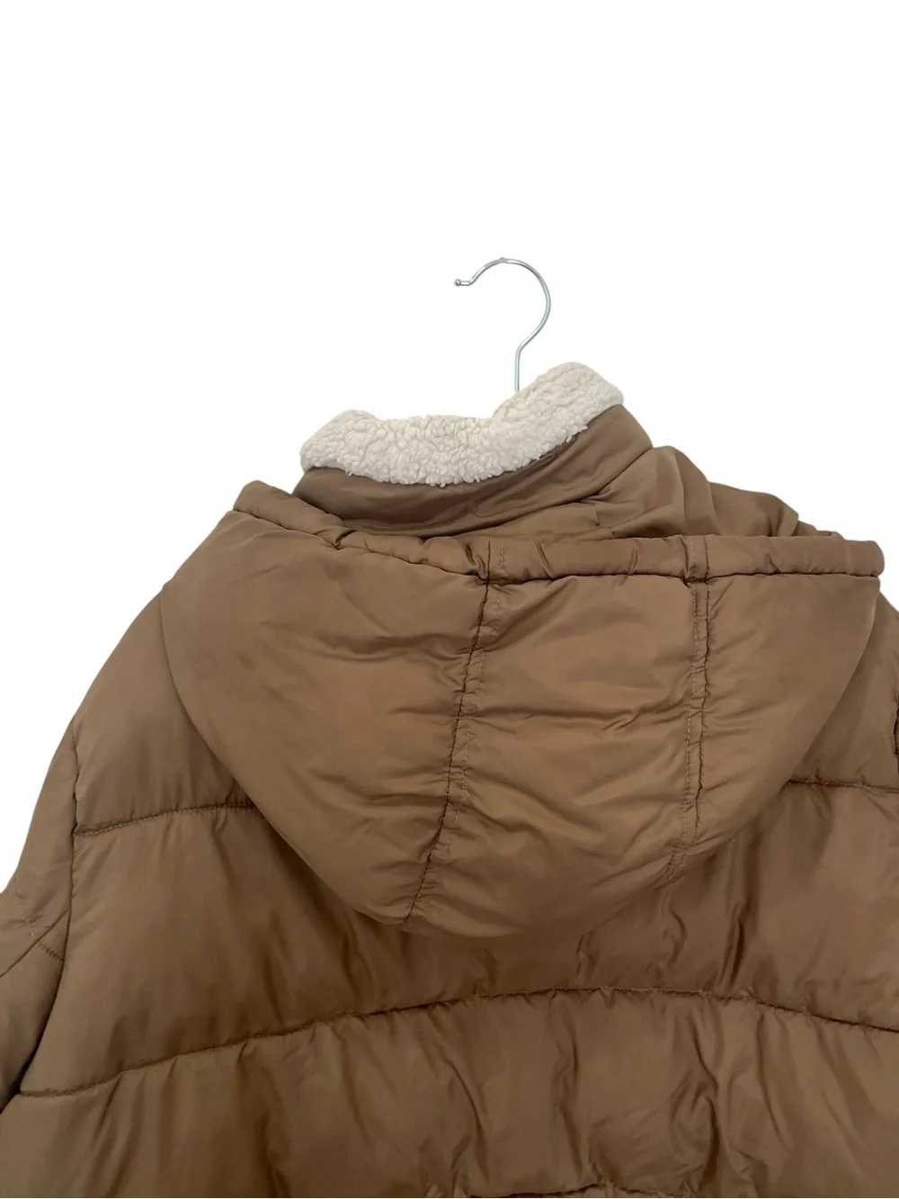 Michael Kors Faux Shearling Puffer Jacket with Sherpa Trim Sz XL